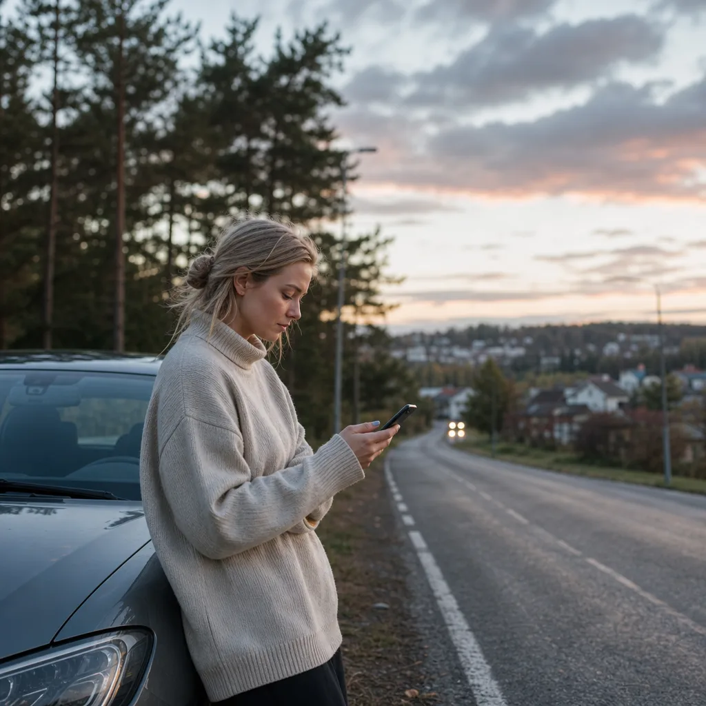 DS 7 utanför ett stadshotell
